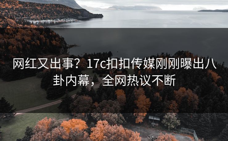 网红又出事？17c扣扣传媒刚刚曝出八卦内幕，全网热议不断