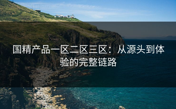 国精产品一区二区三区：从源头到体验的完整链路